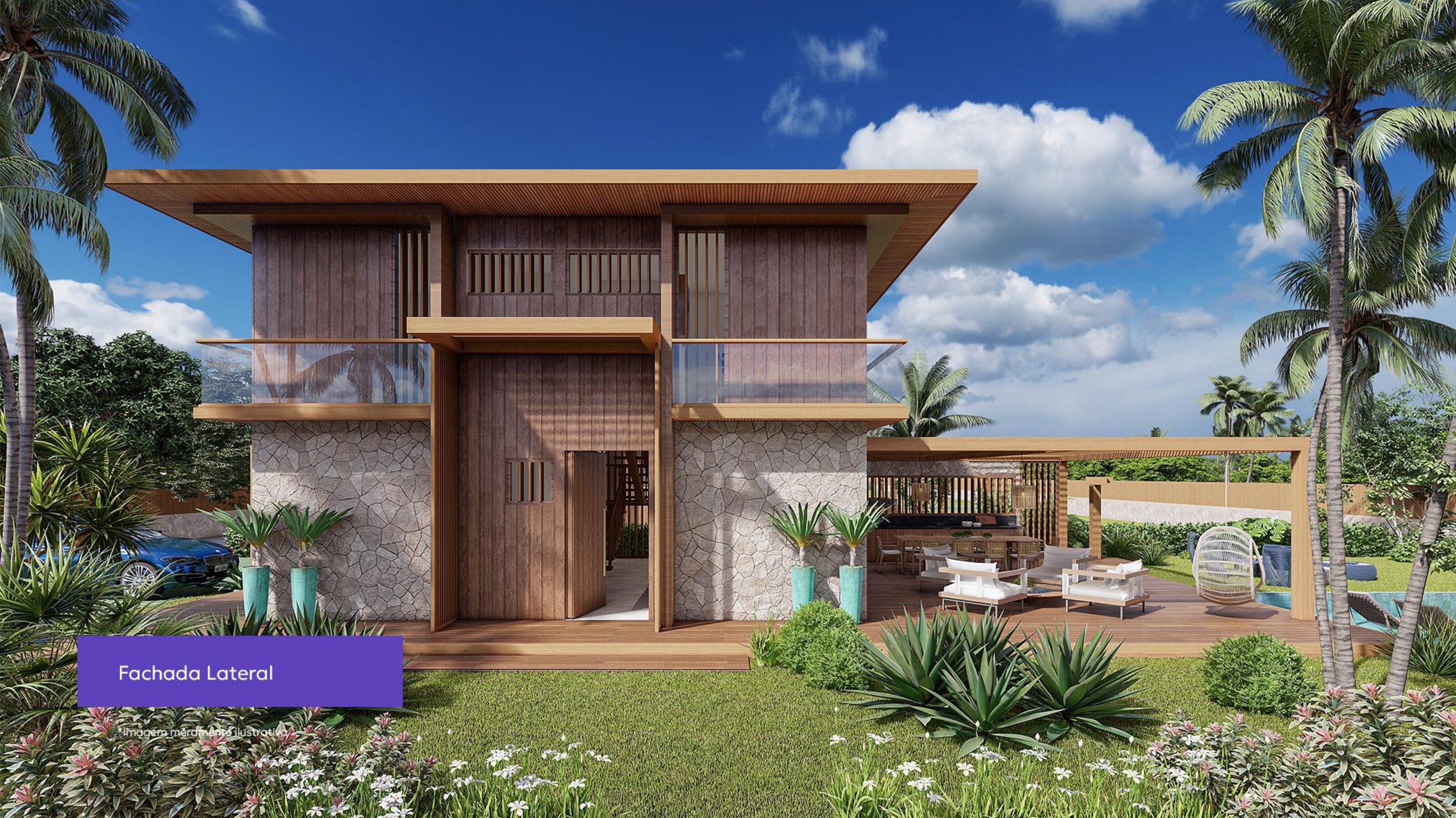 Fachada lateral Jacarandás Exclusive